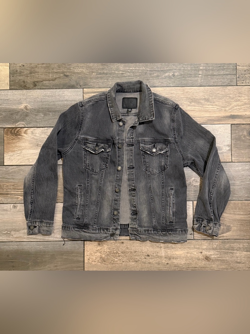 Lucky Brand Black Washed Denim Jacket
